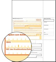 SIGEL SEPA-Überweisungsschein/-Zahlschein Bankformulare ZV570, 100 Blatt