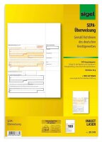 SIGEL SEPA-Überweisungsschein/-Zahlschein Bankformulare ZV570, 100 Blatt