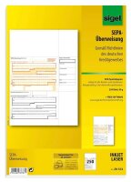 SIGEL SEPA-Überweisungsschein/-Zahlschein Bankformulare ZV572, 250 Blatt