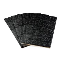 relaxdays Wandpaneele selbstklebend, schwarz 70,0 x 78,0 cm, 5 St.