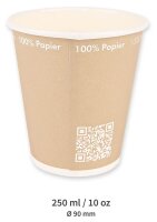 NATURE Star Einweg-Kaffeebecher Only Paper braun,...