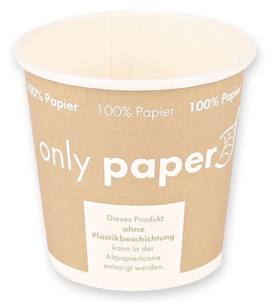 NATURE Star Einweg-Kaffeebecher Only Paper braun, weiß 100 ml, 50 St.