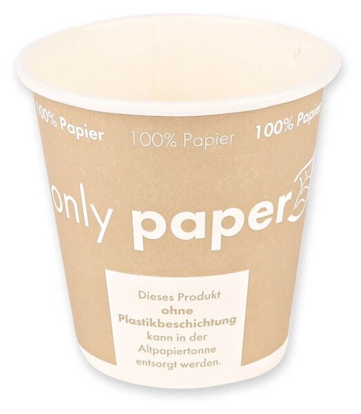 NATURE Star Einweg-Kaffeebecher Only Paper braun, weiß 150 ml, 50 St.
