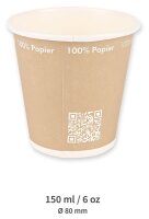 NATURE Star Einweg-Kaffeebecher Only Paper braun,...