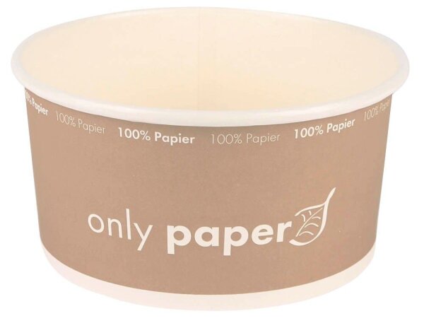 NATURE Star Einweg-Salatschalen Only Paper braun, weiß 1,0 l, 50 St.