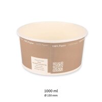 NATURE Star Einweg-Salatschalen Only Paper braun,...