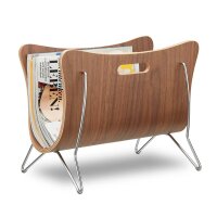 relaxdays Zeitungsständer 10021238_0 braun Holz, DIN...