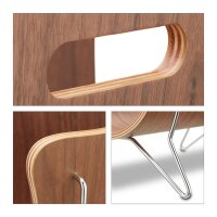 relaxdays Zeitungsständer 10021238_0 braun Holz, DIN A4 quer, 1 St.