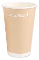 NATURE Star Einweg-Kaffeebecher braun, weiß 400 ml,...
