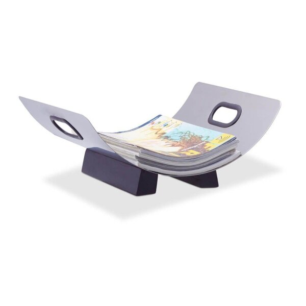relaxdays Kaminholzkorb silber, schwarz 41,0 x 33,0 x 16,0 cm, 1 St.