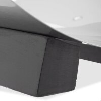 relaxdays Kaminholzkorb silber, schwarz 41,0 x 33,0 x 16,0 cm, 1 St.