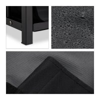 relaxdays Kaminholzkorb schwarz 51,0 x 37,0 x 50,0 cm, 1 St.