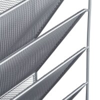 relaxdays Wandprospekthalter silber DIN A4 quer 6...