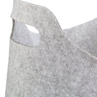 relaxdays Kaminholztasche 20,0 l hellgrau 40,0 x 23,0 x 39,5 cm, 1 St.