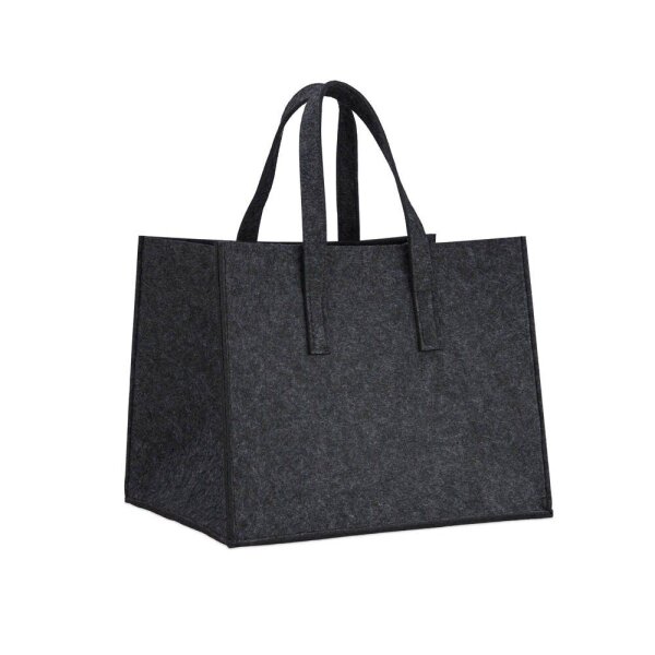 relaxdays Kaminholztasche 50,0 l anthrazit 43,0 x 36,5 x 34,5 cm, 1 St.