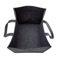 relaxdays Kaminholztasche 50,0 l anthrazit 43,0 x 36,5 x 34,5 cm, 1 St.