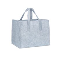 relaxdays Kaminholztasche 50,0 l hellgrau 43,0 x 36,5 x 34,5 cm, 1 St.