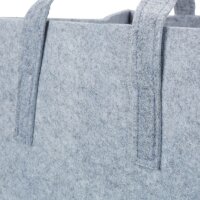 relaxdays Kaminholztasche 50,0 l hellgrau 43,0 x 36,5 x 34,5 cm, 1 St.