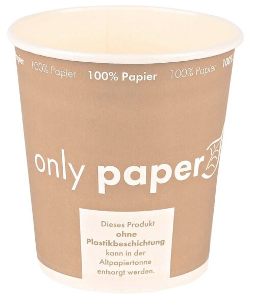 NATURE Star Einweg-Suppenbecher Only Paper braun, weiß 450 ml, 25 St.