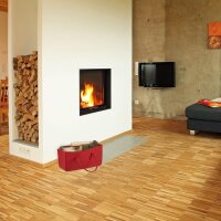 relaxdays Kaminholztasche 27,0 l rot 25,0 x 50,0 x 25,0 cm, 1 St.