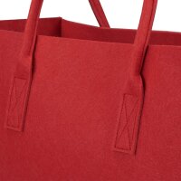relaxdays Kaminholztasche 27,0 l rot 25,0 x 50,0 x 25,0 cm, 1 St.