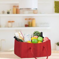 relaxdays Kaminholztasche 27,0 l rot 25,0 x 50,0 x 25,0 cm, 1 St.