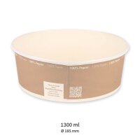 NATURE Star Einweg-Salatschalen Only Paper braun,...