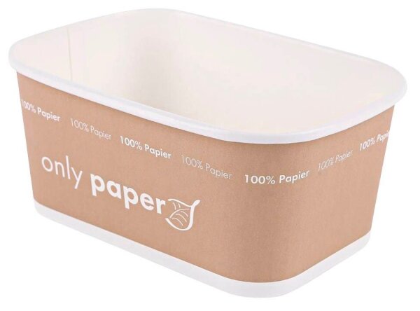 NATURE Star Einweg-Menüschalen Only Paper braun, weiß 1,0 l, 50 St.