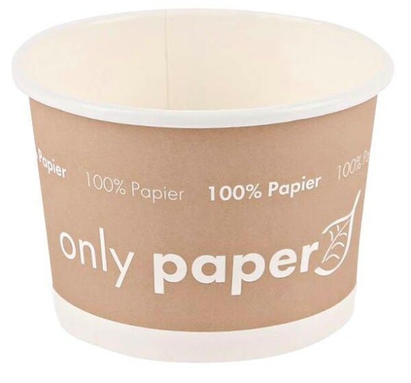 NATURE Star Einweg-Suppenbecher Only Paper braun, weiß 200 ml, 50 St.