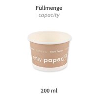 NATURE Star Einweg-Suppenbecher Only Paper braun,...