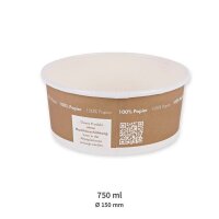 NATURE Star Einweg-Salatschalen Only Paper braun,...