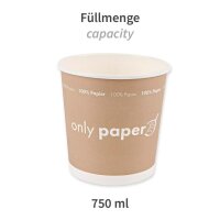 NATURE Star Einweg-Suppenbecher Only Paper braun,...