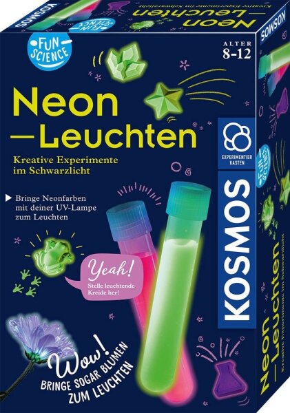 KOSMOS Experimentierkasten Neon-Leuchten mehrfarbig