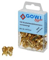Gowi Musterbeutelklammern Rundkopf, 100 St.