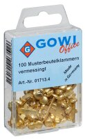 Gowi Musterbeutelklammern Rundkopf, 100 St.