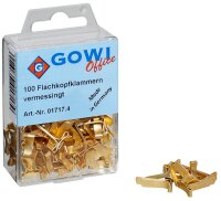Gowi Musterbeutelklammern Flachkopf, 100 St.