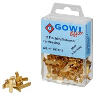 Gowi Musterbeutelklammern Flachkopf, 100 St.