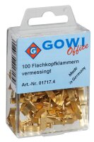 Gowi Musterbeutelklammern Flachkopf, 100 St.