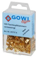 Gowi Musterbeutelklammern Flachkopf, 100 St.