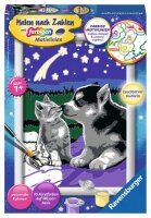 Ravensburger Malen-nach-Zahlen Hund und Katze mehrfarbig