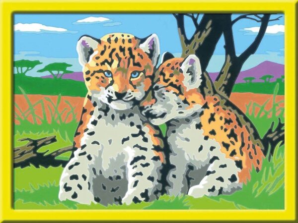 Ravensburger Malen-nach-Zahlen Kleine Leoparden mehrfarbig