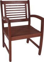 Garden Pleasure Gartenstuhl mit Armlehnen Madison braun,...