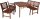 Garden Pleasure Gartentisch Madison braun rechteckig 150,0 x 90,0 x 74,0 cm