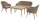 Garden Pleasure Loungegruppe Pueblo beige, braun Kunststoff, Metall, 6-teilig