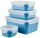 emsa Frischhaltedosen-Set CLIP & CLOSE blau 0,2/0,55/0,8/2,2 l, 1 Set