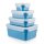 emsa Frischhaltedosen-Set CLIP & CLOSE blau 0,2/0,55/0,8/2,2 l, 1 Set