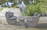 Garden Pleasure Sitzgruppe Linz grau Kunststoff, Metall,...