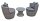 Garden Pleasure Sitzgruppe Linz grau Kunststoff, Metall, 7-teilig