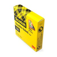 Scotch doppelseitiger Klebefilm transparent 12,0 mm x 22,8 m 1 Rolle