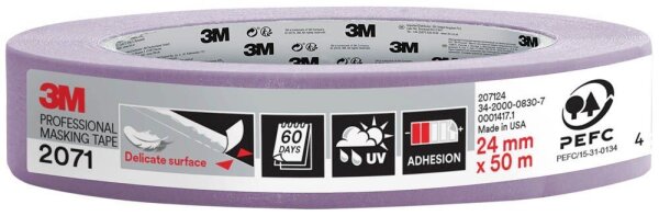 3M 2071 Malerband violett 24,0 mm x 50,0 m 1 Rolle